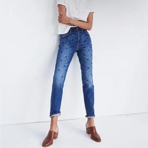 Madewell The High-Rise Slim Boyjean Beaded Edition Size 25